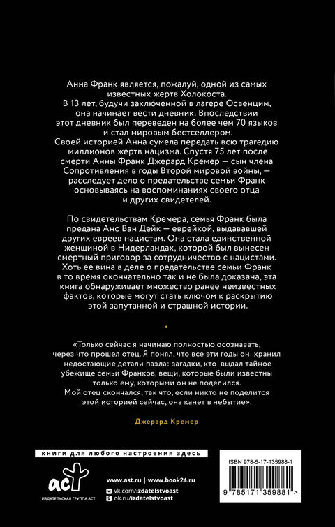 Анна Франк Преданная