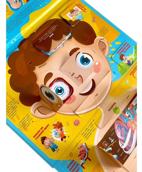 Книга с окошками "Что внутри человека?"