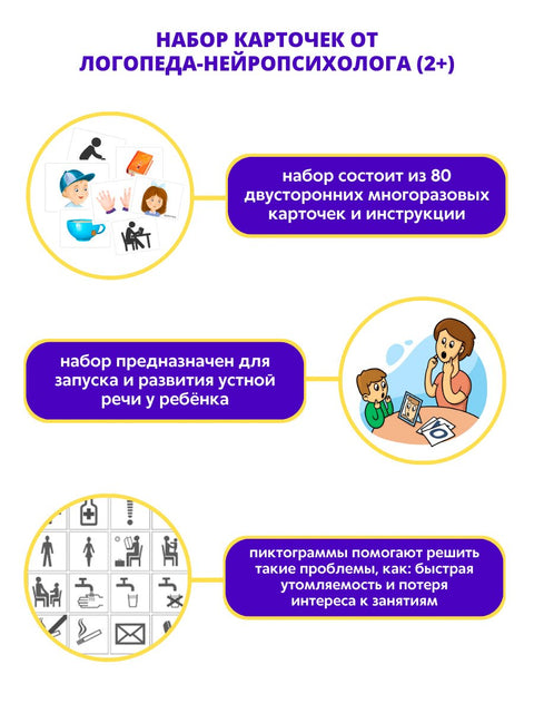 Асборн - карточки. Запускаем речь с нейропсихологом 2+