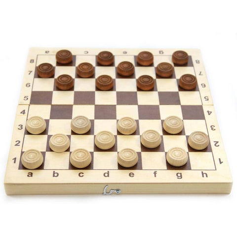 Настольная игра: Шашки деревянные (29*29)