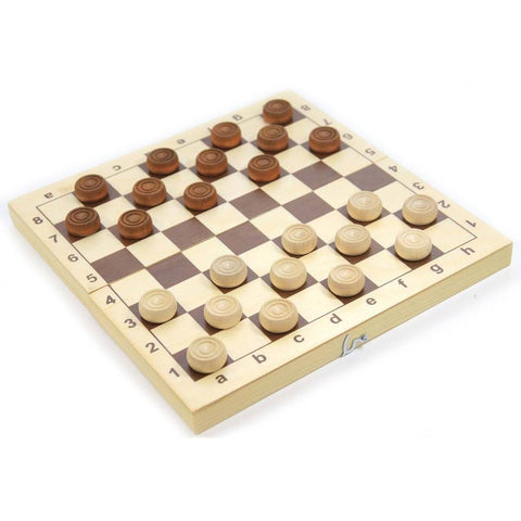 Настольная игра: Шашки деревянные (29*29)