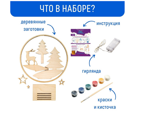 Композиция с подсветкой «Зимний лес»