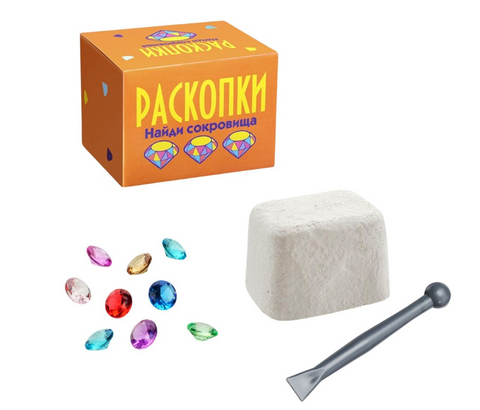 Мини-набор для проведения раскопок «Найди сокровища» (Оранжевый)