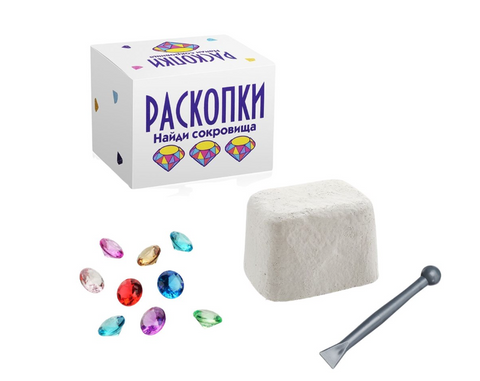 Мини-набор для проведения раскопок «Найди сокровища» (Белый)